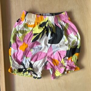 Tea Collection Pink and Orange Floral Bubble Shorts